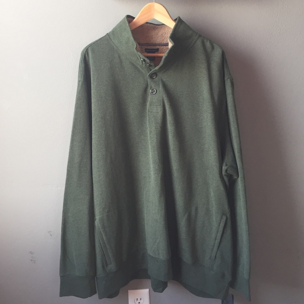 NWT 1/4 Button-up Forest Green Sweater/Sweatshirt